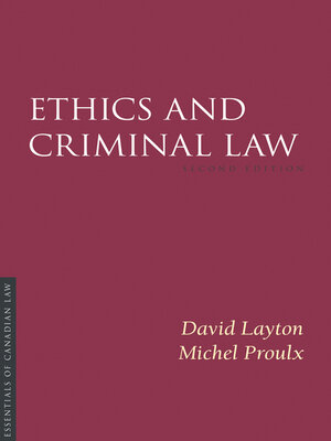 cover image of Ethics and Criminal Law